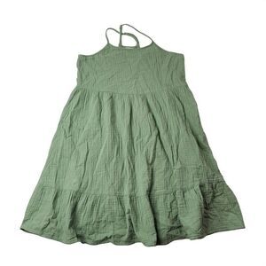 Girls Green Tiered Tank Dress XL Cat and Jack